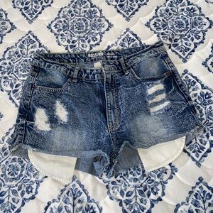 High Rise Jean Shorts